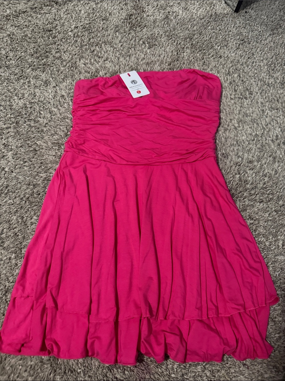 Strapless Pink Sundress